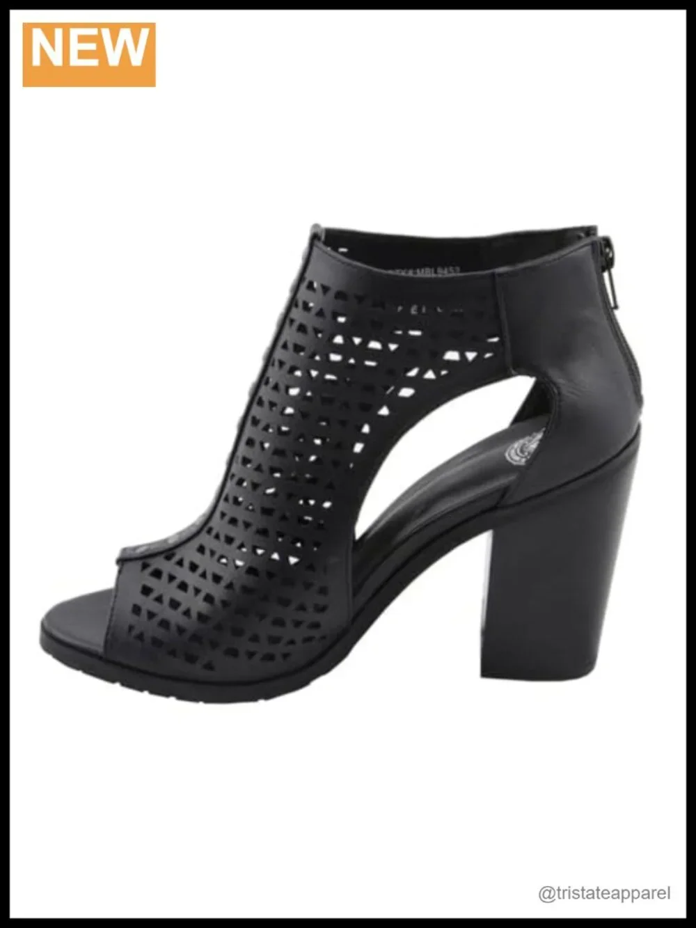 Women's Faux Leather Platform Heeled Sandals Open Toe Mesh Buckle Zip